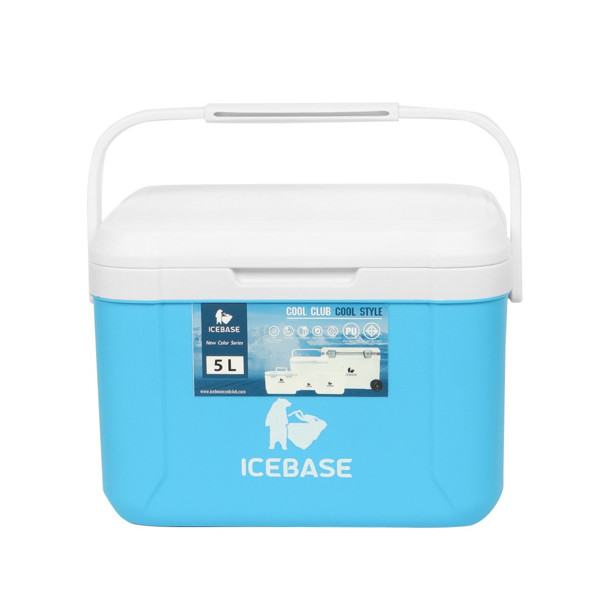 กระติกน้ำแข็งเก็บความเย็น ICEBASE รุ่น MOON ขนาด 5 ลิตร สีฟ้า